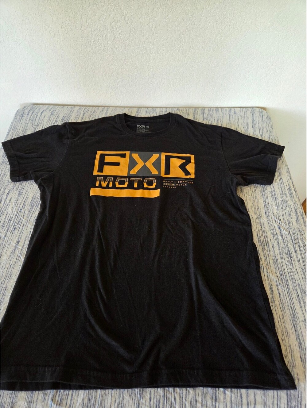 FXR Moto Black and Orange Graphic T-Shirt XL